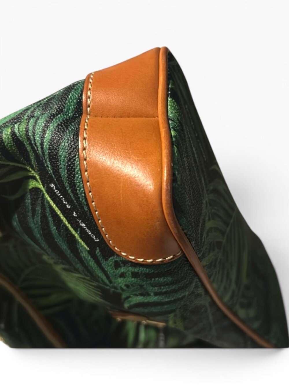 Dooney & Bourke Palm Leaf Crossbody Bag + Matching Wristlet Tropical EUC - Picture 11 of 15